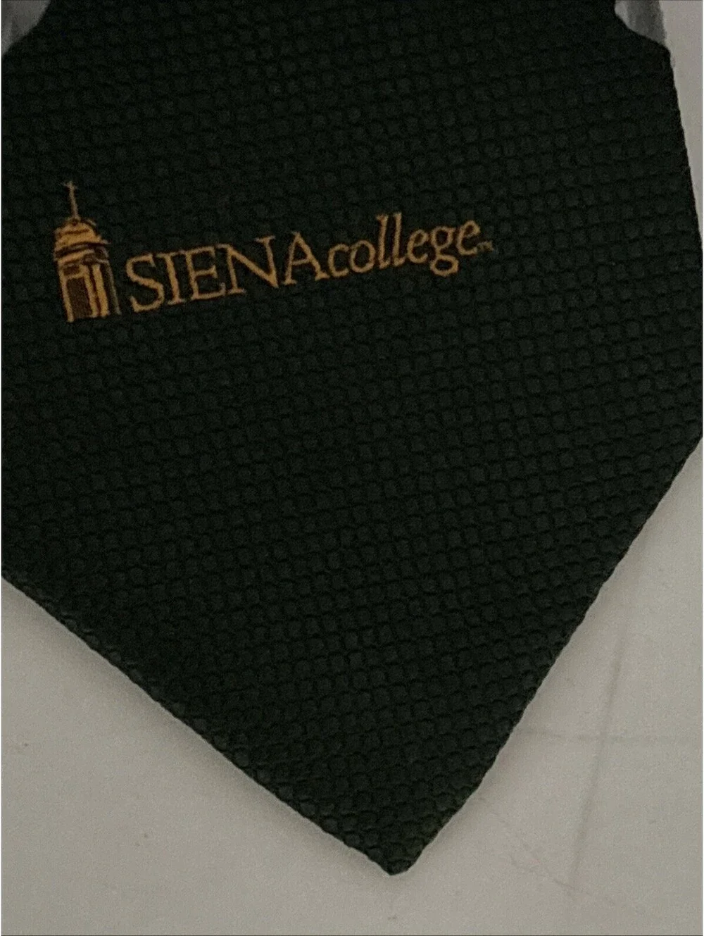 NWT Siena College Official Licensed, By Cable Neckwear, Logo Green SILK Mens Tie
